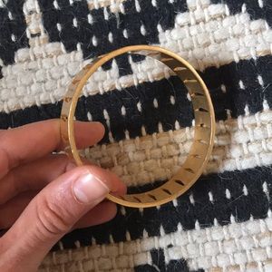 Madewell Goldtone Bangle Geometric Cutouts